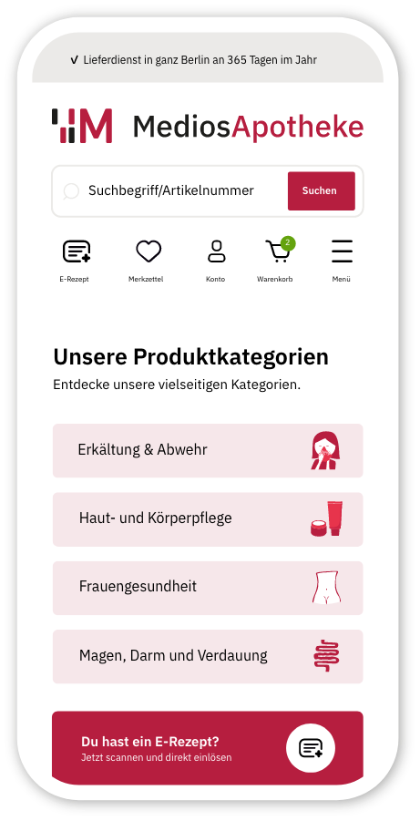Abbildung der Shop-App